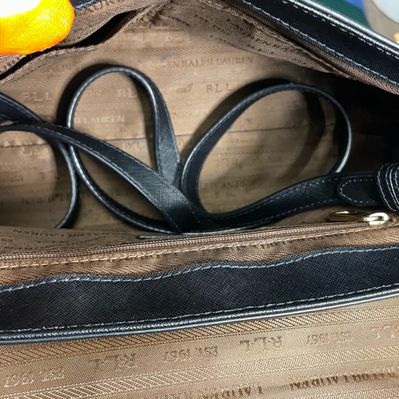 Lauren Ralph Lauren Bag Women's Black Cowhide Leather LRL Raquel Messenger - Picture 7 of 10